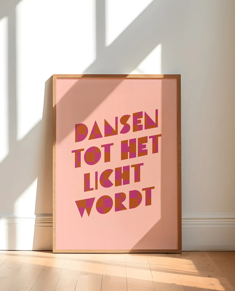 Dequ Studio - Poster Dansen tot het licht wordt 30x40cm