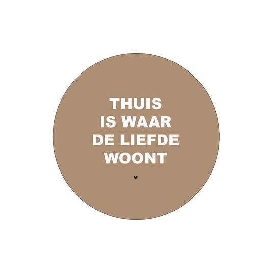 Muurcirkel - Thuis is waar de liefde woont 30cm